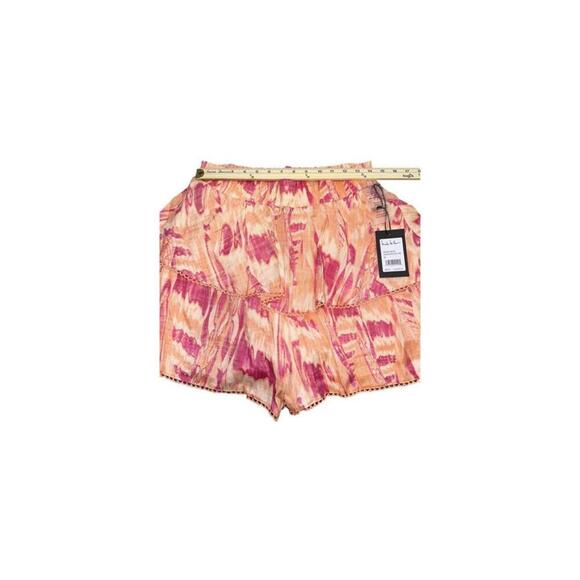 NICOLE MILLER Shorts Womens Size M Amber Double Tiered Pull On Skort Apricot NWT - Picture 5 of 7